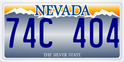 NV license plate 74C404