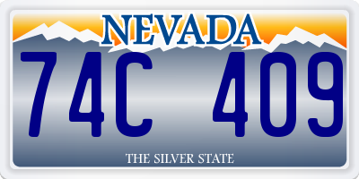 NV license plate 74C409