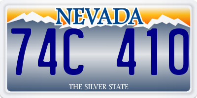 NV license plate 74C410