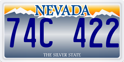 NV license plate 74C422