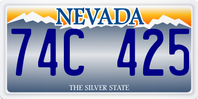 NV license plate 74C425