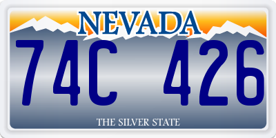 NV license plate 74C426