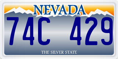 NV license plate 74C429