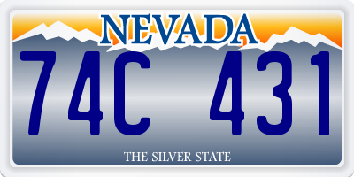 NV license plate 74C431