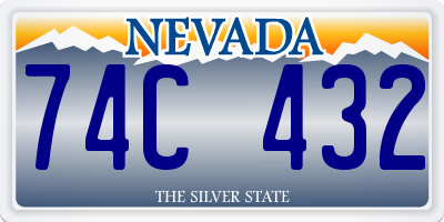 NV license plate 74C432