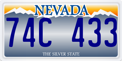 NV license plate 74C433