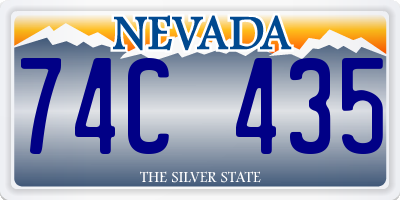 NV license plate 74C435