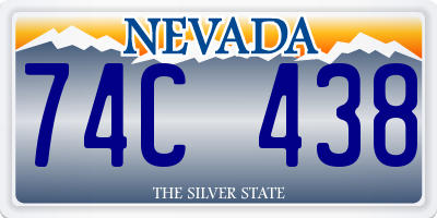 NV license plate 74C438