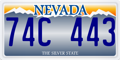 NV license plate 74C443