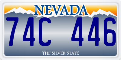 NV license plate 74C446