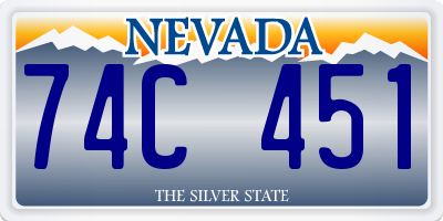 NV license plate 74C451