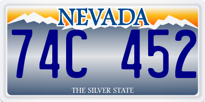 NV license plate 74C452