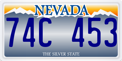 NV license plate 74C453