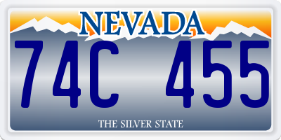 NV license plate 74C455