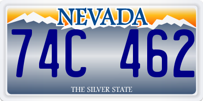 NV license plate 74C462