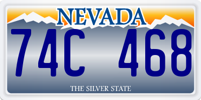 NV license plate 74C468