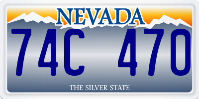 NV license plate 74C470