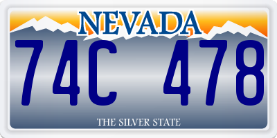 NV license plate 74C478