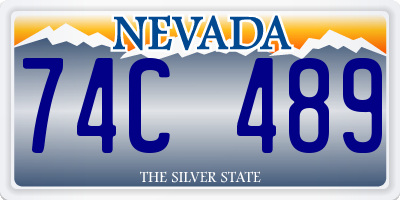 NV license plate 74C489