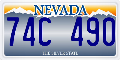 NV license plate 74C490