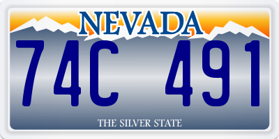 NV license plate 74C491