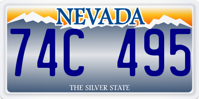 NV license plate 74C495
