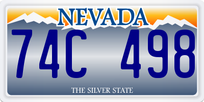 NV license plate 74C498