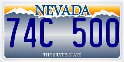 NV license plate 74C500