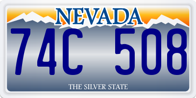 NV license plate 74C508