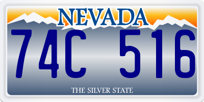 NV license plate 74C516