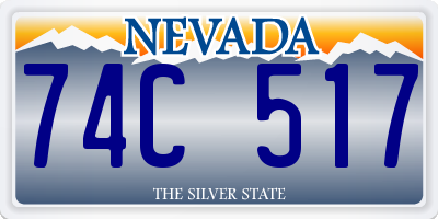 NV license plate 74C517