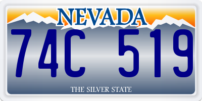 NV license plate 74C519