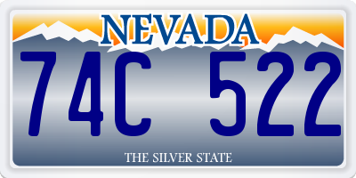 NV license plate 74C522