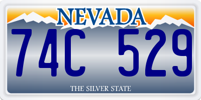 NV license plate 74C529