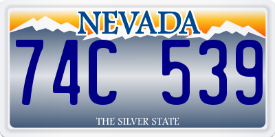 NV license plate 74C539