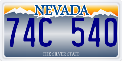 NV license plate 74C540