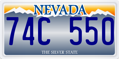 NV license plate 74C550