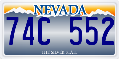 NV license plate 74C552