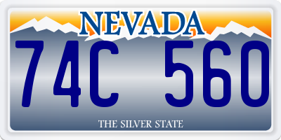 NV license plate 74C560