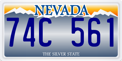 NV license plate 74C561