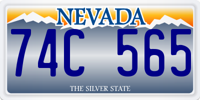 NV license plate 74C565