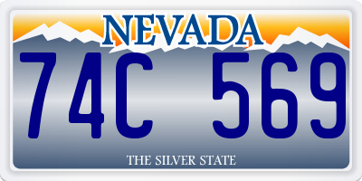 NV license plate 74C569