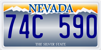 NV license plate 74C590