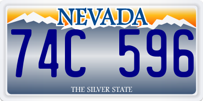 NV license plate 74C596