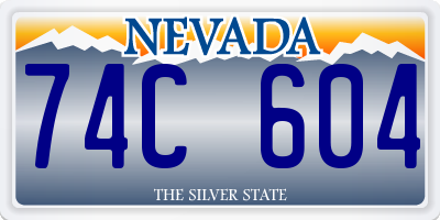 NV license plate 74C604