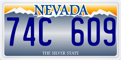 NV license plate 74C609