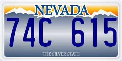 NV license plate 74C615