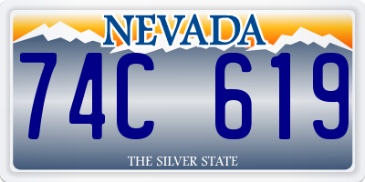 NV license plate 74C619