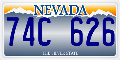NV license plate 74C626