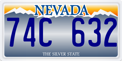 NV license plate 74C632